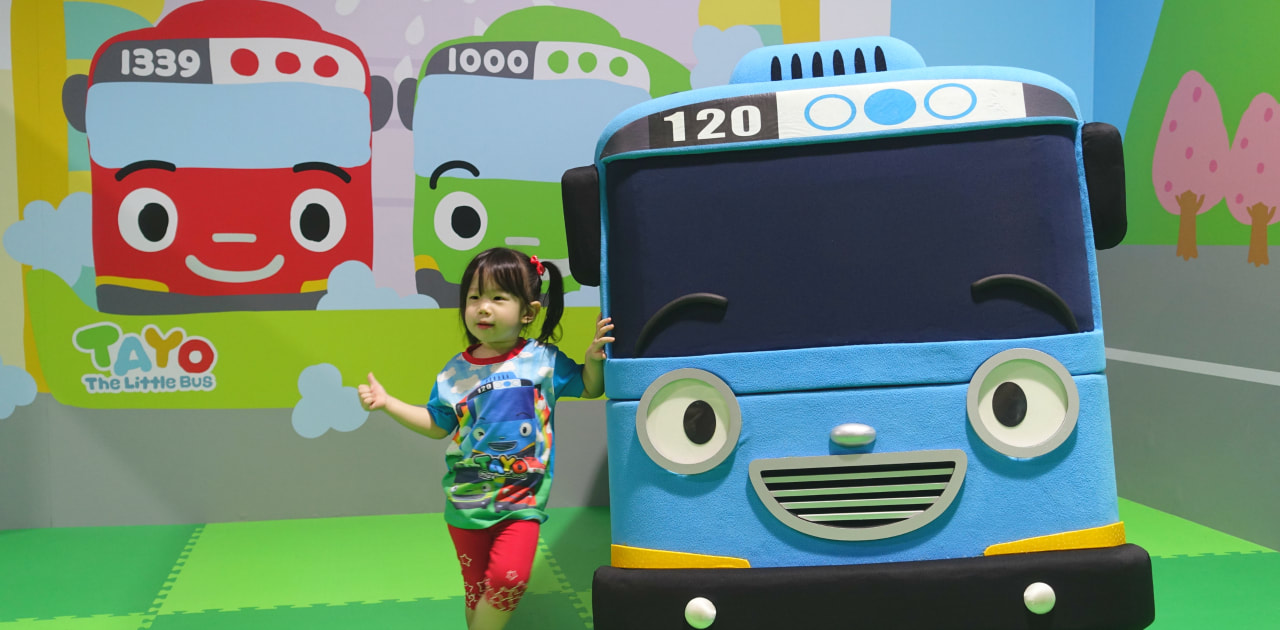 Tayo Station is a fun indoor playground! Tayo bus mascot made an appearance today! He will also appear for birthday parties and events held at Tayo Station.